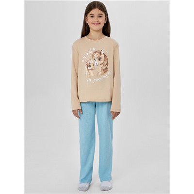 КОМПЛЕКТ ДЛЯ ДЕВОЧЕК (ЛОНГСЛИВ, БРЮКИ) 567756