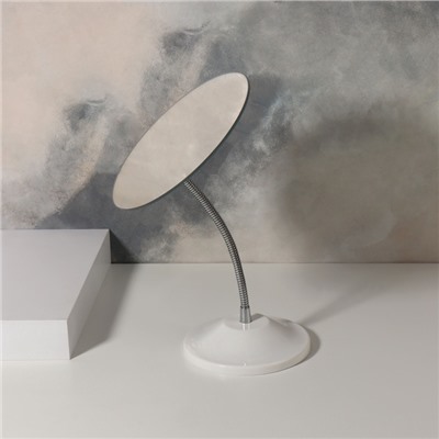 Зеркало настольное, круглое, на гибкой ножке, 15×18 см, (d=15 см)