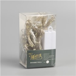 Гирлянда «Занавес» 2×3 м роса, IP20, серебристая нить, 450 LED, свечение белое, 8 режимов, 220 В