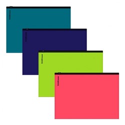 Папка на гибкой молнии  А5+ 62960 ZIP "Риф" текстура песок непрозрачный ассорти ErichKrause