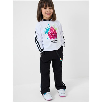 Комплект трикотажный для девочек: толстовка, брюки