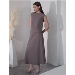 Юбка миди с разрезом скроенная по косой из плотного лиоцелла