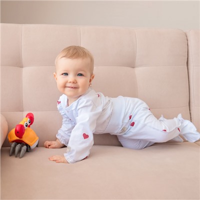 Боди детское с рюшами MINAKU, рост 80-86 см, молочное