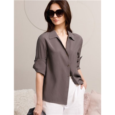 Блузка с широкими манжетами из вискозы с лиоцеллом