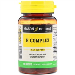 Mason Natural, комплекс витаминов группы В, 100 капсул