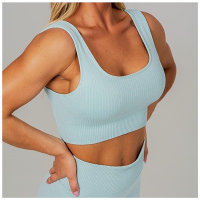 Топ спортивный на широких бретелях ONLYTOP, размер 42-44, голубой