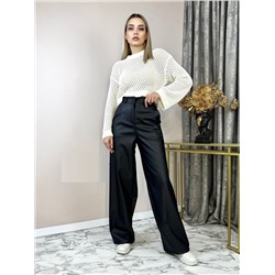 Брюки палаццо эко-кожа