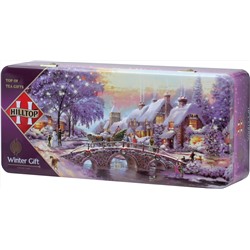 HILLTOP. Новый год. Шкатулка Новогодний пейзаж 150 гр. жест.шкатулка