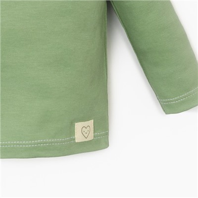 Лонгслив Крошка Я BASIC LINE, рост 62-68 см, зелёный