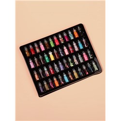 Набор для декора, в пластиковом органайзере, 48 бутылочек, разноцветные