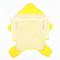 Комбинезон для собак, демисезонный с подкладом, размер S (ДС 25, Ог 37 см), жёлтый