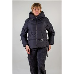 Демисезонная куртка с фиксаторами, арт. 819 (Черный)