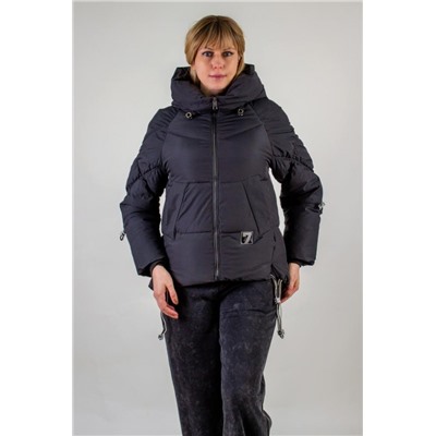 Демисезонная куртка с фиксаторами, арт. 819 (Черный)