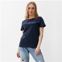 Футболка женская, цвет тёмно-серый, размер 46