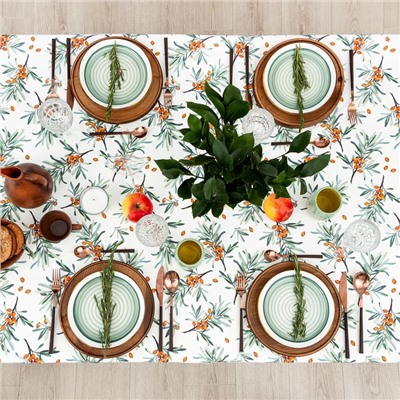 Скатерть «Этель» Berry garden 149×180 см, 100% хлопок, репс 210 г/м²