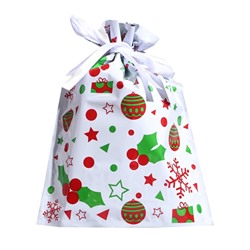 Пакет подарочный новогодний с завязками, «Ассорти», 24×32 см