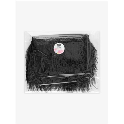 Перья страуса декоративные, на ленте, 8-10 см, 5±0.5 м, чёрные