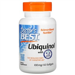 Doctor's Best, убихинол с Kaneka, 100 мг, 60 капсул