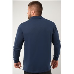 Мужской базовый лонгслив-поло Happyfox