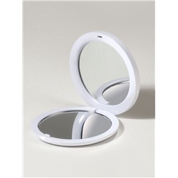 Зеркало складное «Витраж», d=7.3 см, с увеличением х2, оранжевое/синее