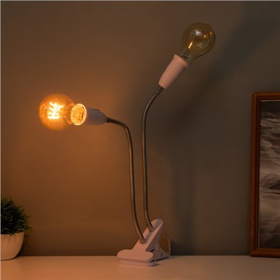 Настольная лампа «Синди дуо» 2×15 Вт Е27 белый 3×3×40 см RISALUX