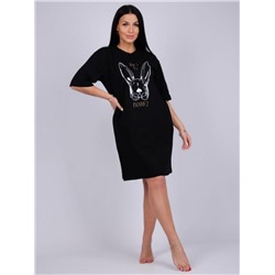 Сорочка Зайка (Черный)