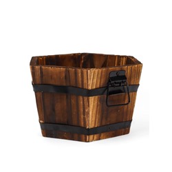 Набор кашпо для цветов «Шестиугольники», деревянный, 3 предмета