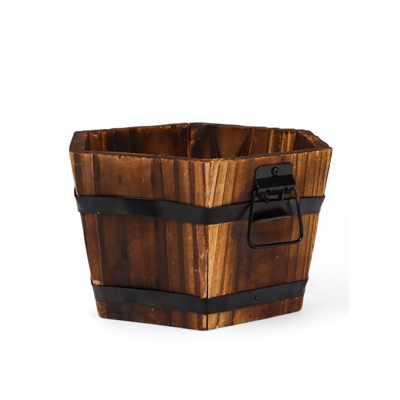 Набор кашпо для цветов «Шестиугольники», деревянный, 3 предмета