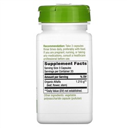 Nature's Way, Alfalfa, 1,215 mg, 100 Vegan Capsules