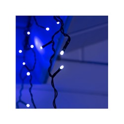 Гирлянда «Бахрома» 4×0.6 м, IP44, тёмная нить, 180 LED, свечение синее, мерцание белым, 220 В