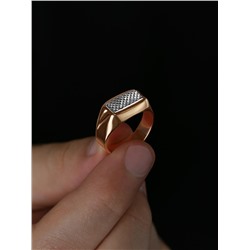 Печатка из золочёного серебра с алмазной огранкой 925 пробы ПЗ-3-003