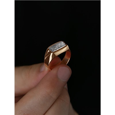 Печатка из золочёного серебра с алмазной огранкой 925 пробы ПЗ-3-003