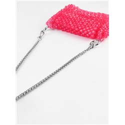 Цепочка для сумки, с карабинами, железная, 7×7 мм, 120±2 см, цвет серебряный