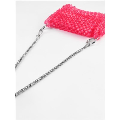 Цепочка для сумки, с карабинами, железная, 7×7 мм, 120±2 см, цвет серебряный