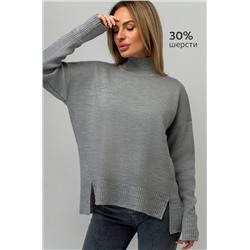 Женский джемпер оверсайз с воротником-стойкой Happyfox