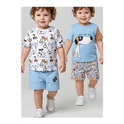 Шорты детские трикотажные для мальчиков, 2 шт в комплекте PLAYTODAY, 1242028