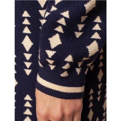 Платье жаккардовой вязки с кашемиром