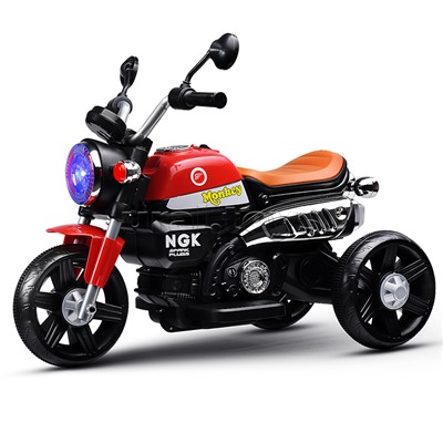 Электромобиль детский "Байк" (цвет красный)