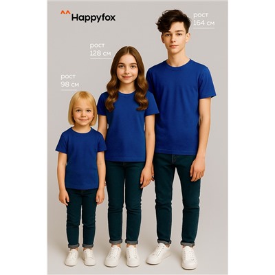 Детская однотонная футболка Happyfox