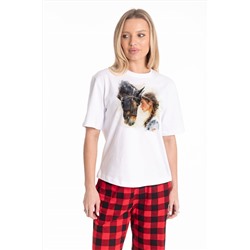 Футболка с принтом из хлопка М326034Пб