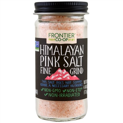 Frontier Natural Products, Гималайская розовая соль, мелкого помола, 127 г (4.48 oz)