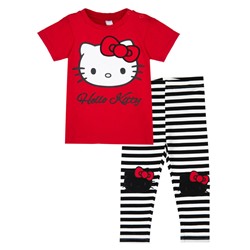 Комплект детский трикотажный для девочек: фуфайка (футболка), брюки (легинсы)