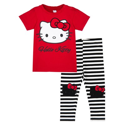 Комплект детский трикотажный для девочек: фуфайка (футболка), брюки (легинсы)