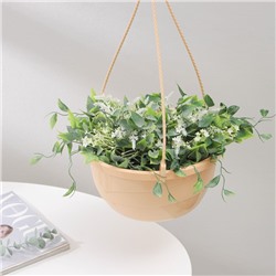 Кашпо для цветов подвесное с прикорневым поливом «Мальва» 4.7 л, цвет кремовый