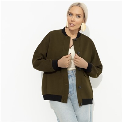 Бомбер с накладными карманами, Бунтарка (green)