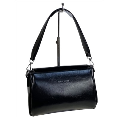 Женская сумка из искусственной кожи, цвет черный