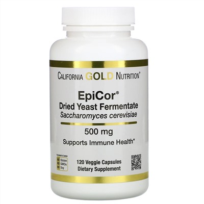 California Gold Nutrition, EpiCor, сухой дрожжевой ферментат, 500 мг, 120 растительных капсул