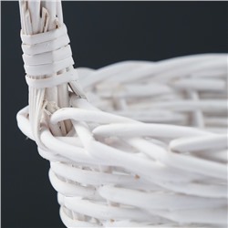 Корзина плетёная для хранения, ива, овальная, белая, набор 5 шт.