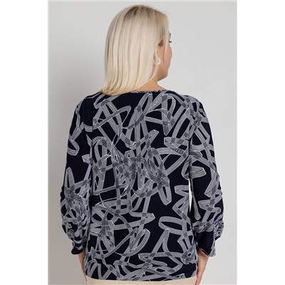 Блузка женская  1986/19/Темно-синий