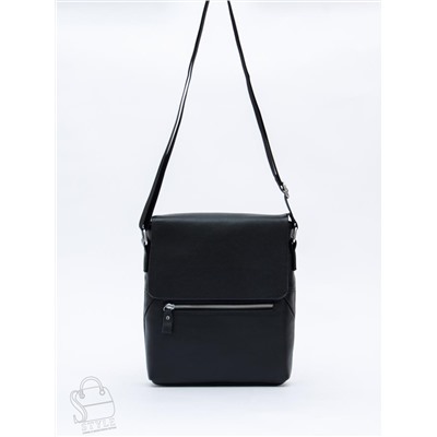 Сумка мужская кожаная 013H black Heanbag в Новосибирске